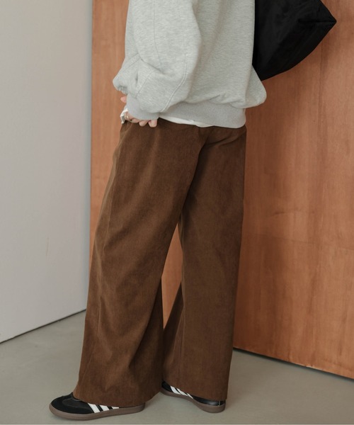 La-gemme(ラジェム)の「コーデュロイ ワイドパンツ(その他パンツ・レディース・カーキ/ブラック/ブラウン/ベージュ・M/L)」の12枚目の写真
