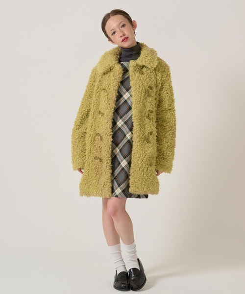 12/1まで値下げ tina:jojun ダッフルコート 新品タグ無し 限定Price！SALE ユニセックス チェック柄コート TINA：JOJUN 全2色