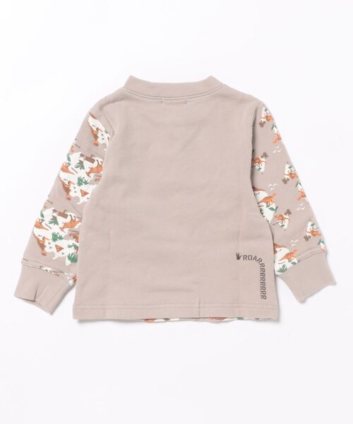 RAGMART(ラグマート)の「恐竜総柄トレーナー(スウェット・キッズ・ベージュ/イエロー・100cm/110cm/130cm/120cm)」の3枚目の写真