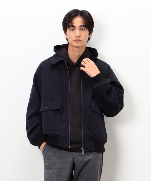 COMME CA ISM（コムサイズム）の「ジャージー ツイード ジップブルゾン（ブルゾン・メンズ・チャコール/ネイビー・MEDIUM/LARGE）」の10枚目の写真