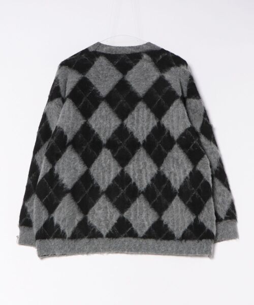 Figments(フィグメンツ)の「ブラッシュドアーガイルカーデ(カーディガン/ボレロ・レディース・グレー・FREE)」の6枚目の写真