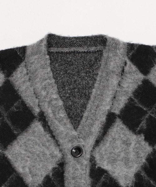 Figments(フィグメンツ)の「ブラッシュドアーガイルカーデ(カーディガン/ボレロ・レディース・グレー・FREE)」の4枚目の写真