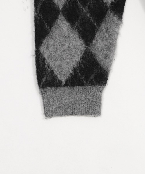 Figments(フィグメンツ)の「ブラッシュドアーガイルカーデ(カーディガン/ボレロ・レディース・グレー・FREE)」の5枚目の写真