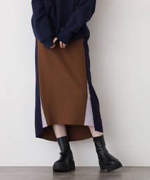EGLANTINE 配色レイヤードスカート