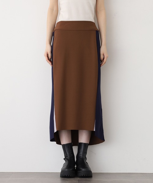 EGLANTINE(エグランティーヌ)の「EGLANTINE 配色レイヤードスカート(スカート・レディース・インディゴブルー/ブラウン/ブラック・40)」の16枚目の写真