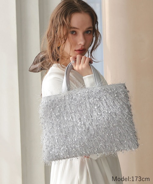 DONOBAN（ドノバン）の「トゥインクルトート（トートバッグ・レディース・ホワイト/ピンク/グレー/ブラック/ネイビー・ONE SIZE）」の4枚目の写真