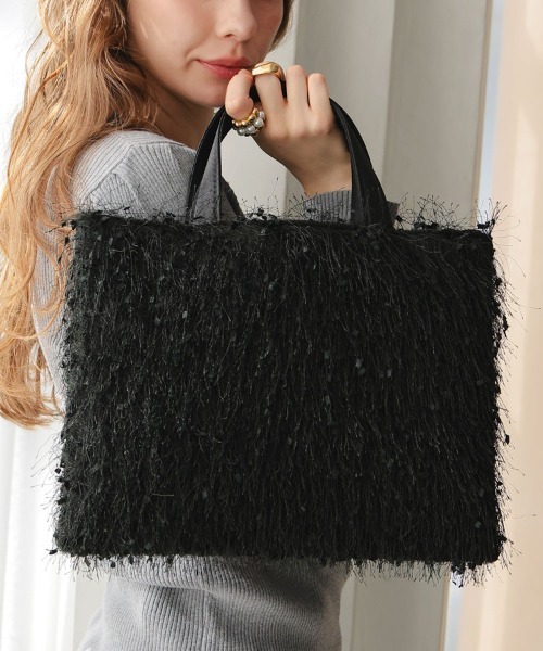 DONOBAN（ドノバン）の「トゥインクルトート（トートバッグ・レディース・ホワイト/ピンク/グレー/ブラック/ネイビー・ONE SIZE）」の3枚目の写真