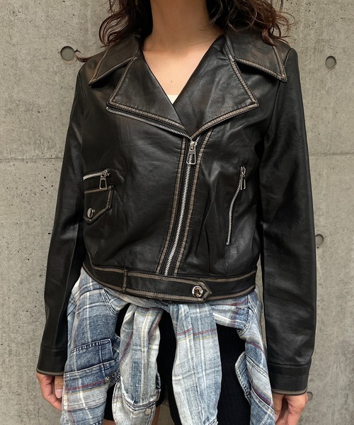 【希少】Diamond Dogs レザーライダースジャケット ヴィンテージ加工 希少】Diamond Dogs レザーライダースジャケット ヴィンテージ加工