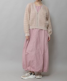 Munich（ミューニック）の「メッシュジャガードボーダーニットジップカーディガン（カーディガン/ボレロ）」