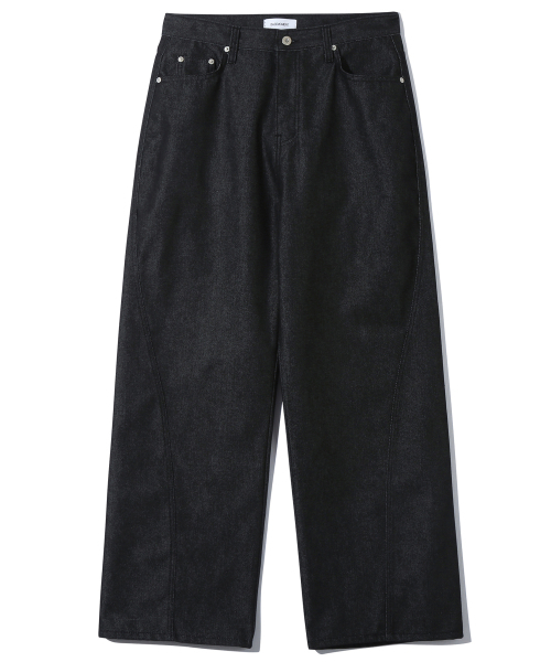 BASEMOMENT(ベースモーメント)の「ノンフェイドカーブデニムパンツブラック(デニムパンツ・メンズ・その他・LARGE/MEDIUM/X-LARGE)」の2枚目の写真