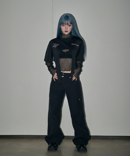CHERRYQUIRI(チェリーキュリー)の「angel number layered top set - black(Tシャツ/カットソー・レディース・その他・FREE)」の2枚目の写真