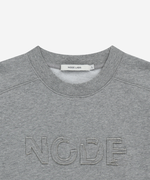 NODE LABS（ノードラボ）の「DEV:7 アプリケロゴスウェットマンツーマン_メランジグレー（スウェット・レディース・その他・SMALL/MEDIUM/LARGE/X-LARGE）」の5枚目の写真