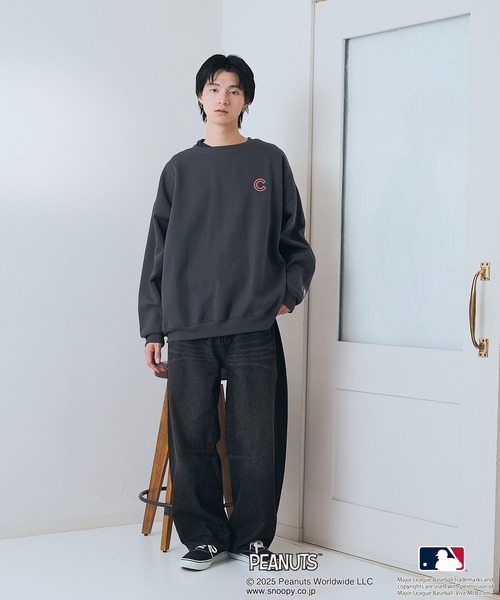 PEANUTS(ピーナッツ)の「【PEANUTS×MLB】【限定オリジナルデザイン】裏起毛トレーナー ヤンキース ドジャース カブス キャラクター ユニセックス(スウェット・メンズ・ブラック系その他3/ベージュ系その他3/グレー系その他/ベージュ系その他2/グレー系その他2/ブルー系その他・MEDIUM/LARGE/X-LARGE)」の11枚目の写真