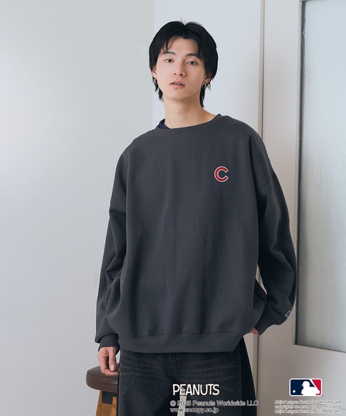 PEANUTS(ピーナッツ)の「【PEANUTS×MLB】【限定オリジナルデザイン】裏起毛トレーナー ヤンキース ドジャース カブス キャラクター ユニセックス(スウェット・メンズ・ブラック系その他3/ベージュ系その他3/グレー系その他/ベージュ系その他2/グレー系その他2/ブルー系その他・MEDIUM/LARGE/X-LARGE)」の16枚目の写真
