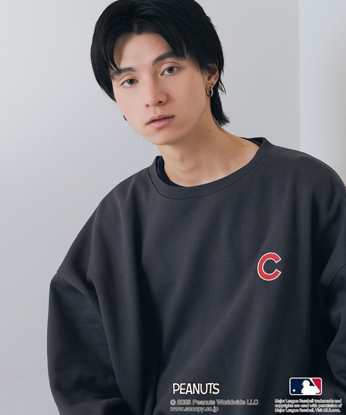 PEANUTS(ピーナッツ)の「【PEANUTS×MLB】【限定オリジナルデザイン】裏起毛トレーナー ヤンキース ドジャース カブス キャラクター ユニセックス(スウェット・メンズ・ブラック系その他3/ベージュ系その他3/グレー系その他/ベージュ系その他2/グレー系その他2/ブルー系その他・MEDIUM/LARGE/X-LARGE)」の21枚目の写真