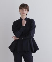 ◆SOLOTEXブロードタックフレアブラウス