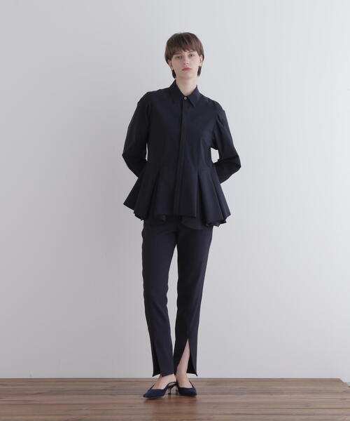 LE PHIL（ルフィル）の「◆SOLOTEXブロードタックフレアブラウス（シャツ/ブラウス・レディース・ホワイト/ピンク系その他/ネイビー・F）」の19枚目の写真