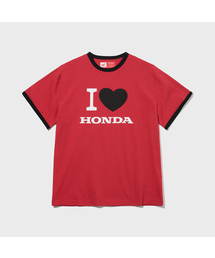 I Love Honda Ringer T-shirt_Red