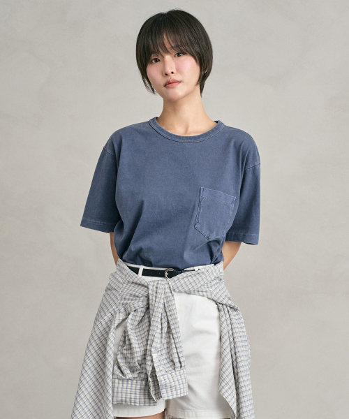DECET(デケト)の「Pigment Pocket T-Shirt DCTS001Blue(Tシャツ/カットソー・メンズ・その他・SMALL/MEDIUM/LARGE)」の2枚目の写真
