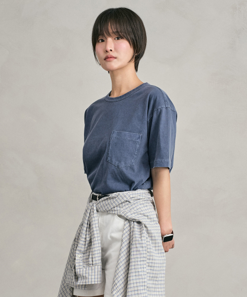DECET(デケト)の「Pigment Pocket T-Shirt DCTS001Blue(Tシャツ/カットソー・メンズ・その他・SMALL/MEDIUM/LARGE)」の3枚目の写真