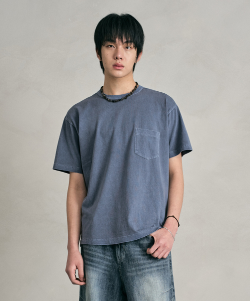 DECET(デケト)の「Pigment Pocket T-Shirt DCTS001Blue(Tシャツ/カットソー・メンズ・その他・SMALL/MEDIUM/LARGE)」の4枚目の写真