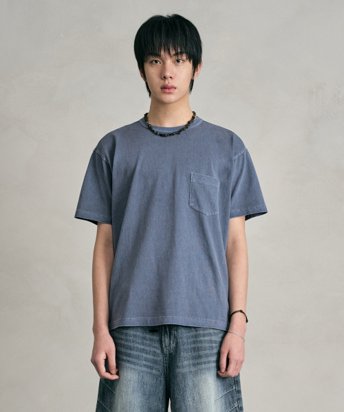 DECET(デケト)の「Pigment Pocket T-Shirt DCTS001Blue(Tシャツ/カットソー・メンズ・その他・SMALL/MEDIUM/LARGE)」の5枚目の写真
