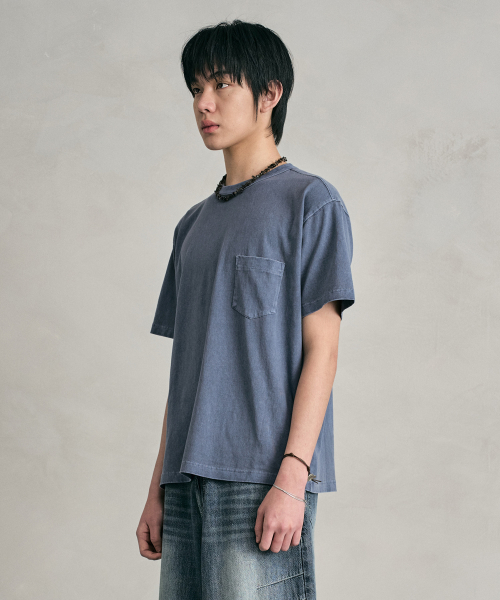 DECET(デケト)の「Pigment Pocket T-Shirt DCTS001Blue(Tシャツ/カットソー・メンズ・その他・SMALL/MEDIUM/LARGE)」の6枚目の写真