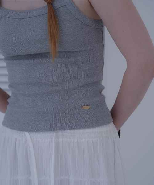 DEHEVE（デヘヴェ）の「Square Cotton Sleeveless [Melange]（Tシャツ/カットソー・レディース・アッシュグレー・FREE）」の2枚目の写真