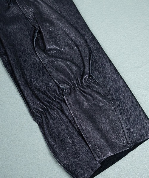 8(eight)(エイト)の「NAVY ゴートスキンフライトグローブ(手袋・メンズ・ブラック・SMALL)」の5枚目の写真