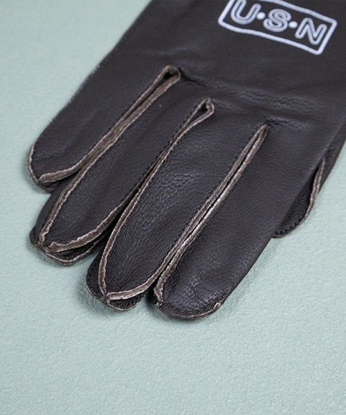 8(eight)(エイト)の「NAVY ゴートスキンフライトグローブ(手袋・メンズ・ブラック・SMALL)」の10枚目の写真