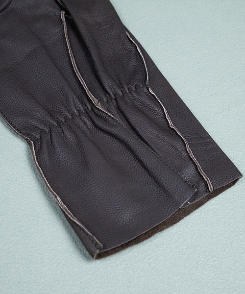 8(eight)(エイト)の「NAVY ゴートスキンフライトグローブ(手袋・メンズ・ブラック・SMALL)」の12枚目の写真