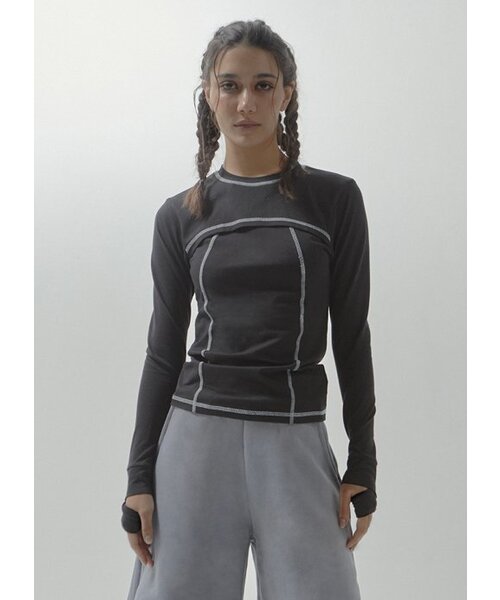 SENIK(セニク)の「Handwraps stitches long sleeve - Black(Tシャツ/カットソー・レディース・その他・FREE)」の2枚目の写真