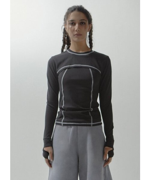 SENIK(セニク)の「Handwraps stitches long sleeve - Black(Tシャツ/カットソー・レディース・その他・FREE)」の3枚目の写真