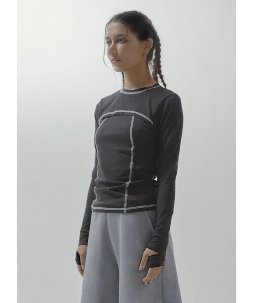 SENIK(セニク)の「Handwraps stitches long sleeve - Black(Tシャツ/カットソー・レディース・その他・FREE)」の4枚目の写真