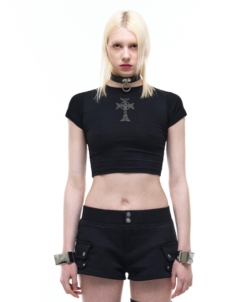 OPUS 0012(オーパス0012)の「Op. 07 NFR CROP T-SHIRTS BLACK(Tシャツ/カットソー・レディース・その他・SMALL/MEDIUM)」の1枚目の写真