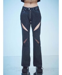 DILETTANTISME（ディレッタンティズム）の「Gray cut-out zipper denim（デニムパンツ）」