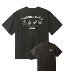 レットキャンピングオーバーサイズ半袖Tシャツ[ダークグレー]