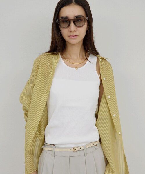 GALLARDAGALANTE（ガリャルダガランテ）の「【前後2way】ハイツイストリブタンク（キャミソール・レディース・レッド/ホワイト/ブラック・FREE）」の2枚目の写真