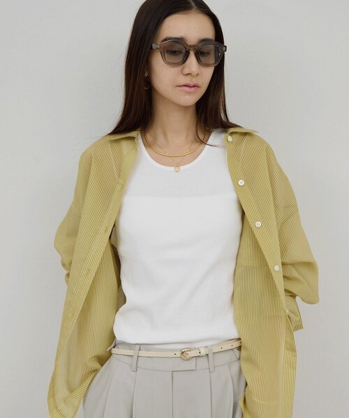 GALLARDAGALANTE（ガリャルダガランテ）の「【前後2way】ハイツイストリブタンク（キャミソール・レディース・レッド/ホワイト/ブラック・FREE）」の4枚目の写真