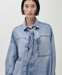LARUTA | 【LARUTA】ボウタイBIGポケットデニムブラウス(シャツ/ブラウス)