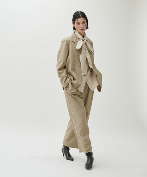 LARUTA(ラルータ)の「【LARUTA】ボウタイBIGポケットデニムブラウス(シャツ/ブラウス・レディース・ライトベージュ/サックスブルー・FREE)」の21枚目の写真