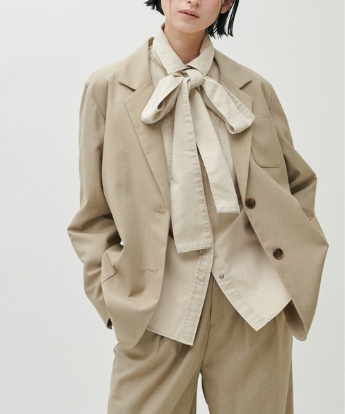 LARUTA(ラルータ)の「【LARUTA】ボウタイBIGポケットデニムブラウス(シャツ/ブラウス・レディース・ライトベージュ/サックスブルー・FREE)」の19枚目の写真