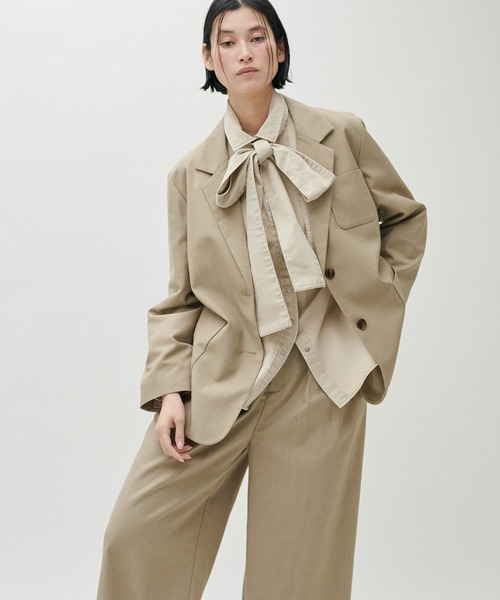 LARUTA(ラルータ)の「【LARUTA】ボウタイBIGポケットデニムブラウス(シャツ/ブラウス・レディース・ライトベージュ/サックスブルー・FREE)」の20枚目の写真