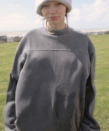 ERTR（イーアールティーアール）の「Horsehead Waffle LS T-Shirt Brown（Tシャツ/カットソー）」