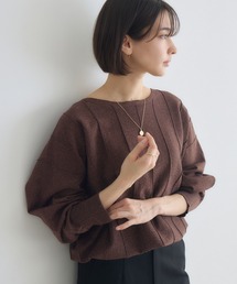 KATHARINE ROSS | 【KATHARINE ROSS】12Gラメストライプドルマンプルオーバー(ニット/セーター)