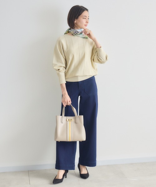 KATHARINE ROSS（キャサリンロス）の「【KATHARINE ROSS】12Gラメストライプドルマンプルオーバー（ニット/セーター・レディース・オフホワイト/ピンク/ブラウン・FREE）」の5枚目の写真