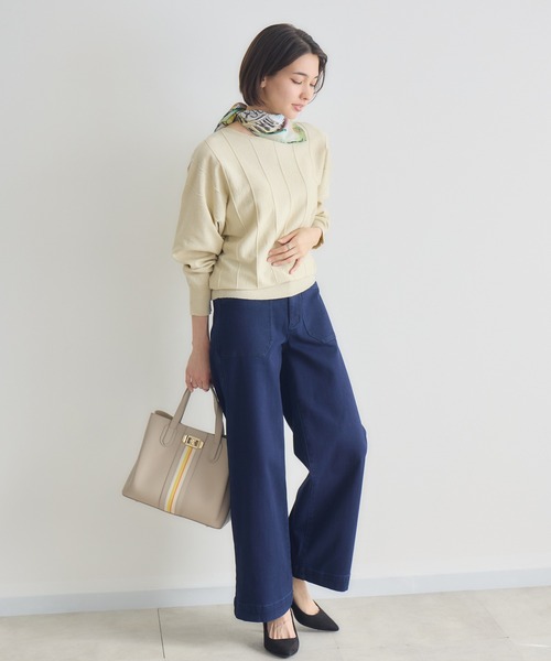 KATHARINE ROSS（キャサリンロス）の「【KATHARINE ROSS】12Gラメストライプドルマンプルオーバー（ニット/セーター・レディース・オフホワイト/ピンク/ブラウン・FREE）」の6枚目の写真