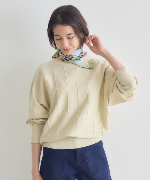 KATHARINE ROSS（キャサリンロス）の「【KATHARINE ROSS】12Gラメストライプドルマンプルオーバー（ニット/セーター・レディース・オフホワイト/ピンク/ブラウン・FREE）」の8枚目の写真