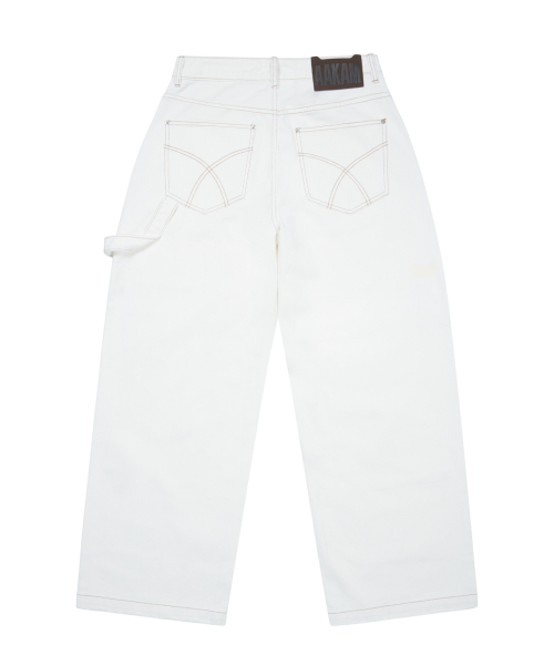 AAKAM（アーカム）の「Lined Double Knee Denim Pants (Ivory)（デニムパンツ・レディース・その他・1/2）」の3枚目の写真