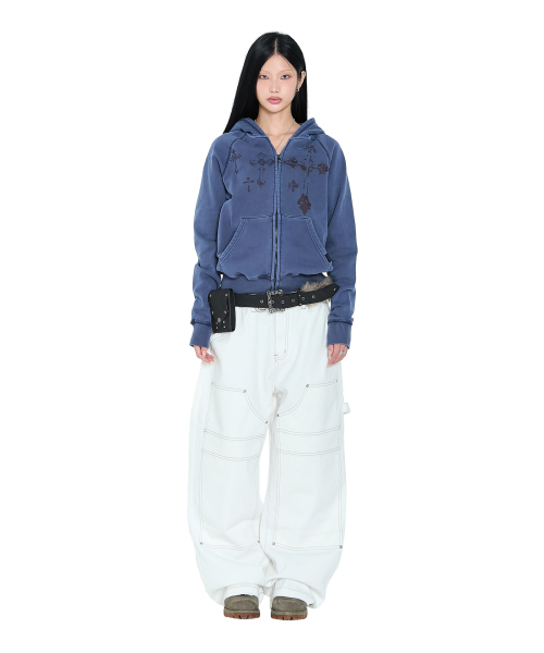 AAKAM（アーカム）の「Lined Double Knee Denim Pants (Ivory)（デニムパンツ・レディース・その他・1/2）」の4枚目の写真